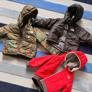 The North Face Kids' Red, Brown, and Camo Jackets